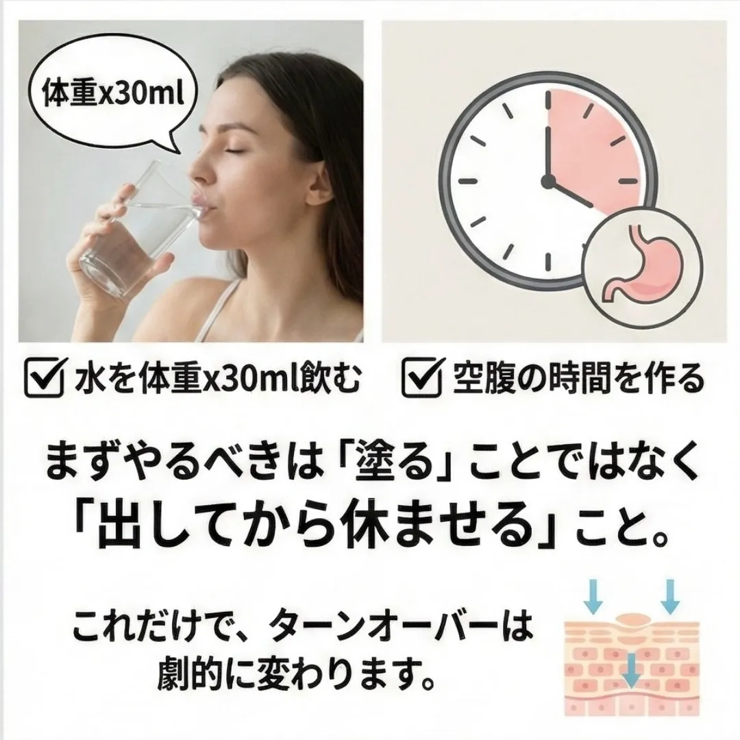 ⚠️肌荒れを隠すために、ファンデーションを厚塗りしていません...
